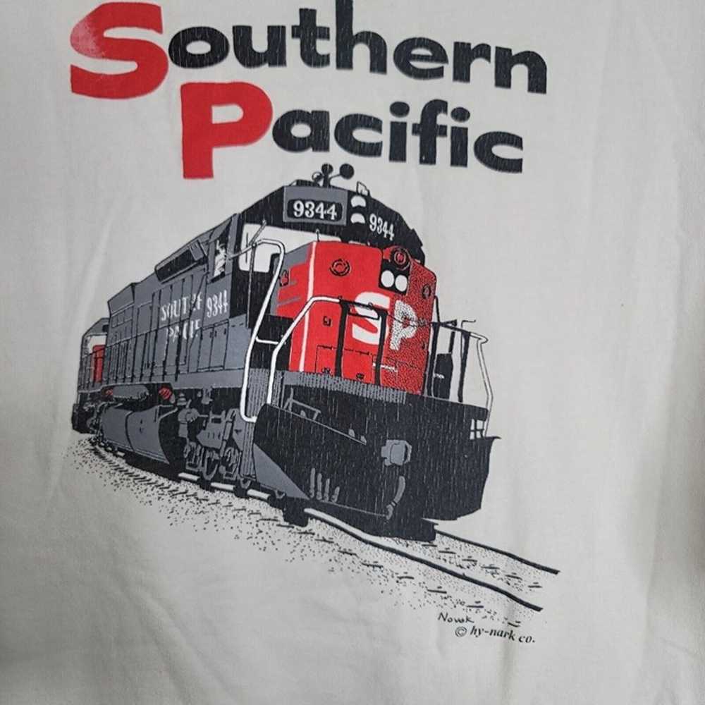90s Southern Pacific Rail Road Lines Shirt XXL Wh… - image 1