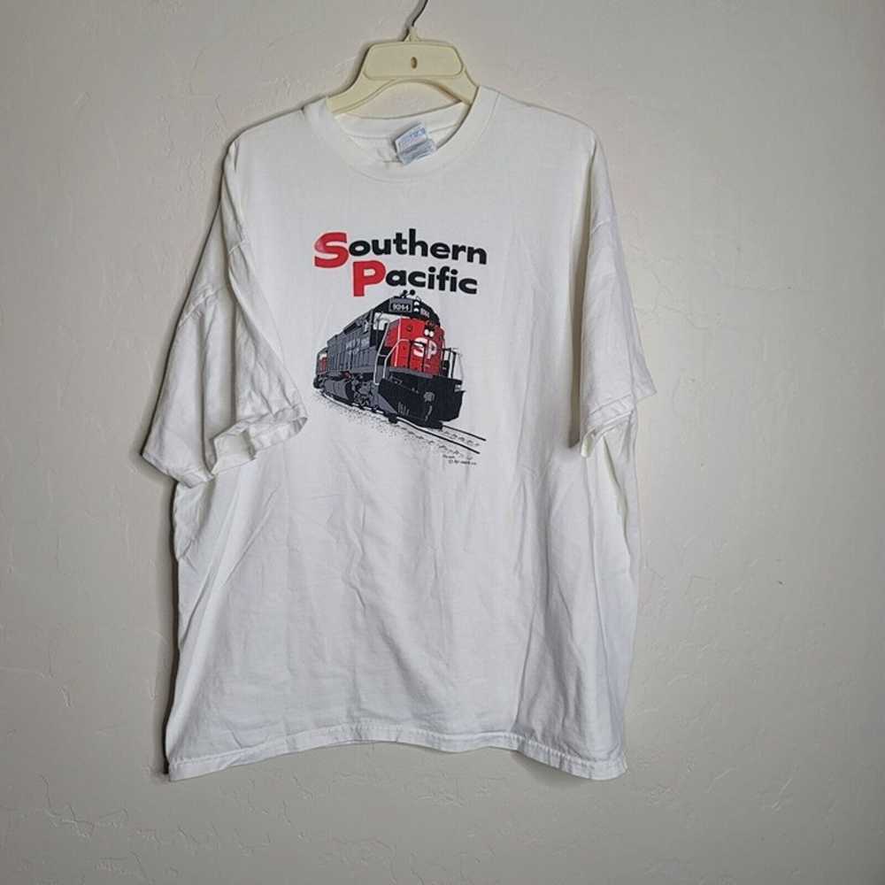 90s Southern Pacific Rail Road Lines Shirt XXL Wh… - image 2