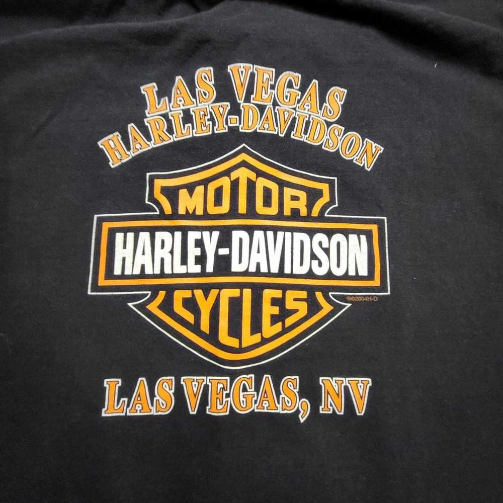 Harley Davidson Motor Cycles Mens Black 3XL Flame… - image 7