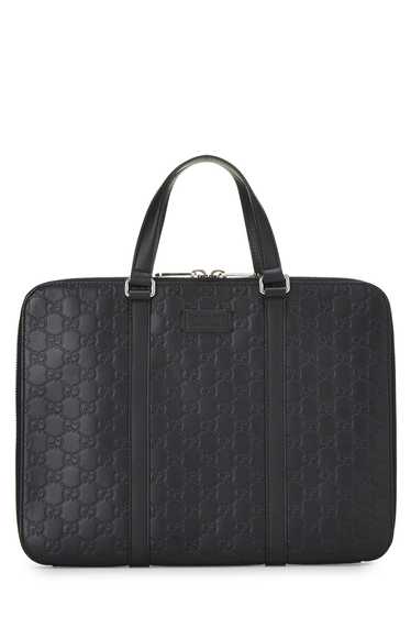 Black Guccissima Leather Briefcase