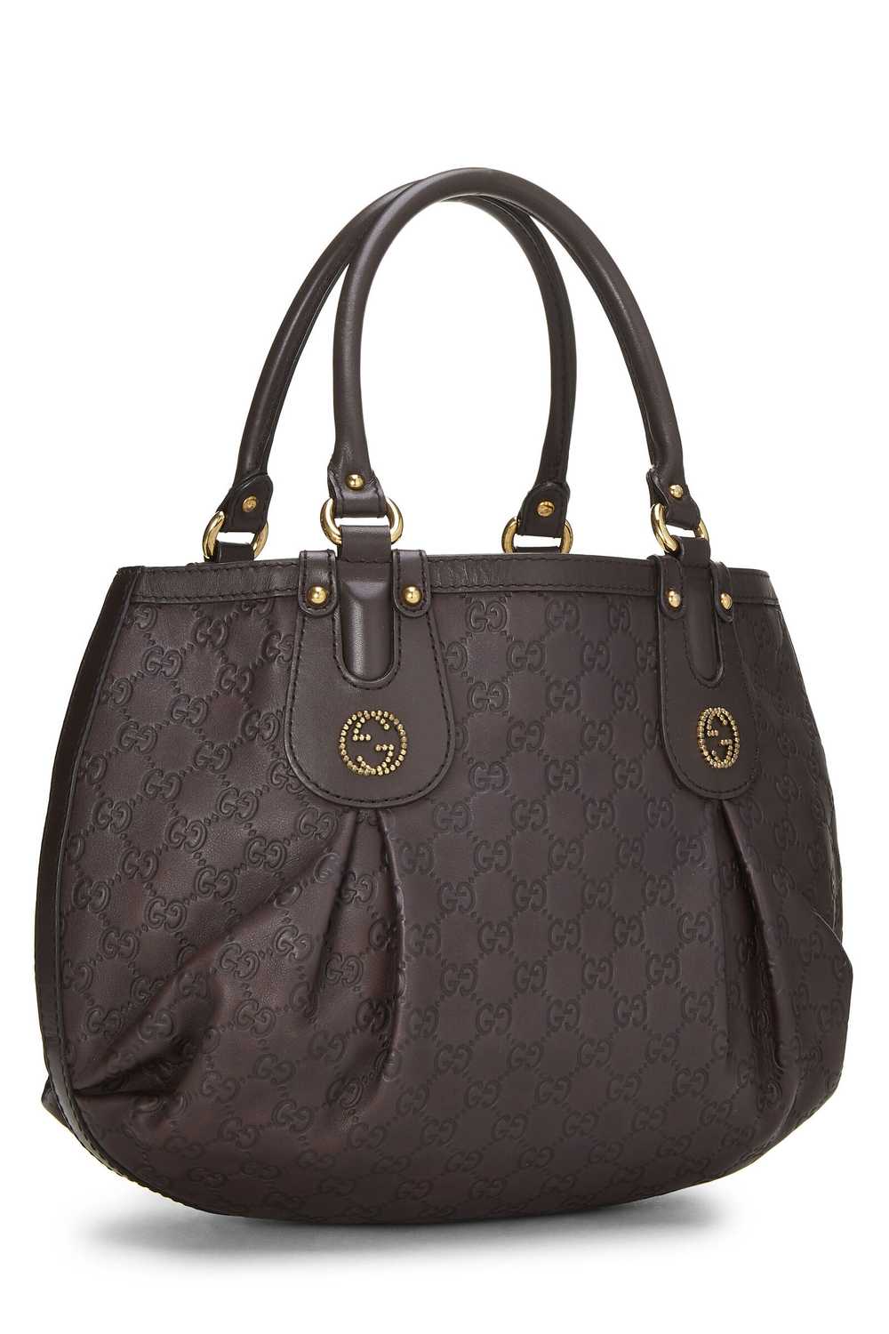 Brown Guccissima Beaded Studded Handbag - image 2