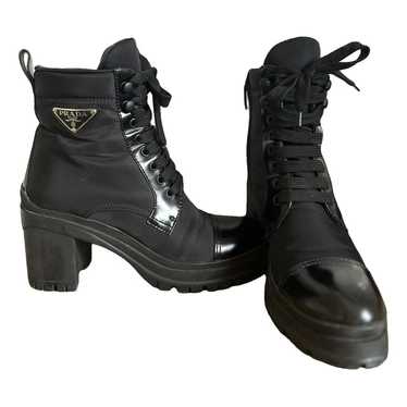 Prada Block Combat leather boots