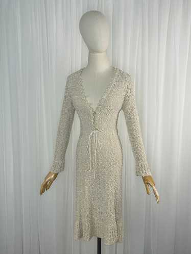 1970s hand loomed Irish linen dress