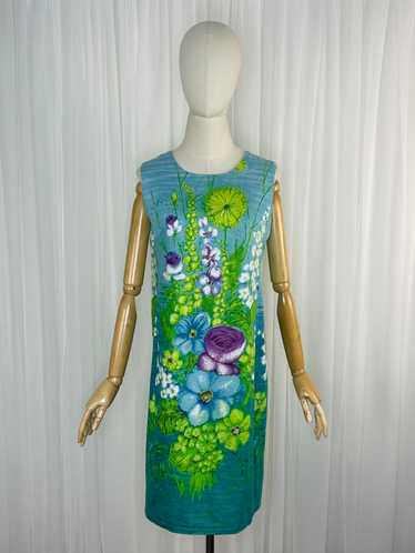 1960s floral cotton dress