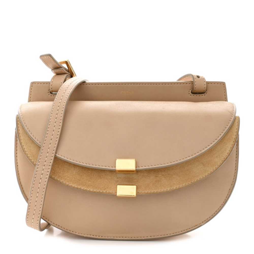 CHLOE Calfskin Mini Georgia Crossbody Bag Beige - image 1