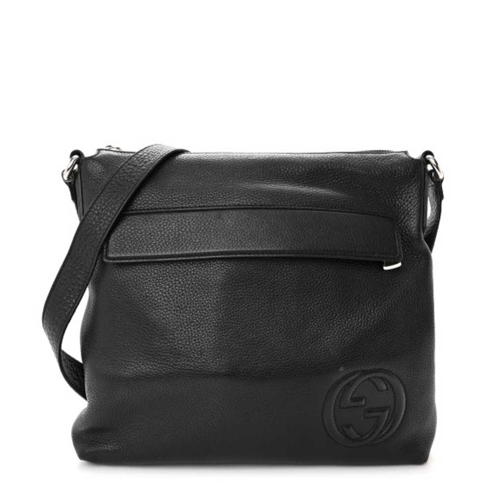 GUCCI Pebbled Calfskin Medium Soho Messenger Bag … - image 1