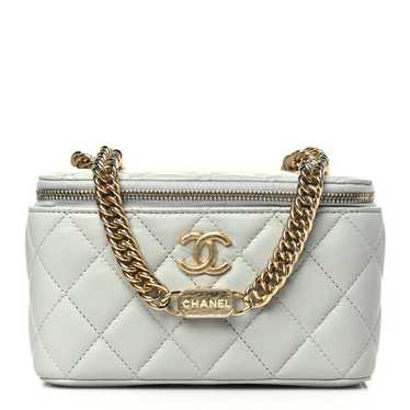 CHANEL Lambskin Resin Quilted Vanity Case With Ch… - image 1