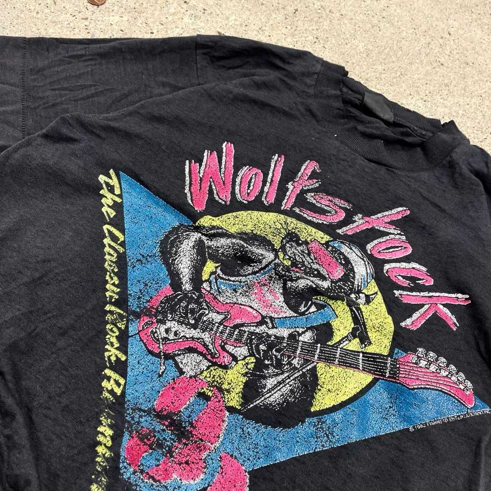 90s Wolfstock Graphic T-shirt - image 2