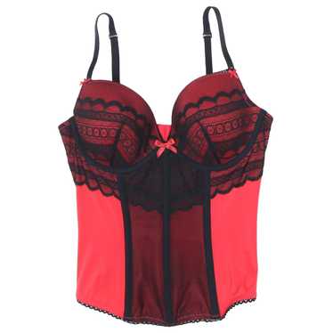 Ladies La Senza Red/Black Mesh Corset