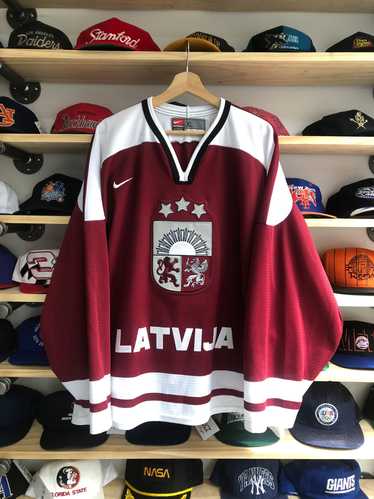 Vintage Nike Latvija Hockey Jersey Size XL