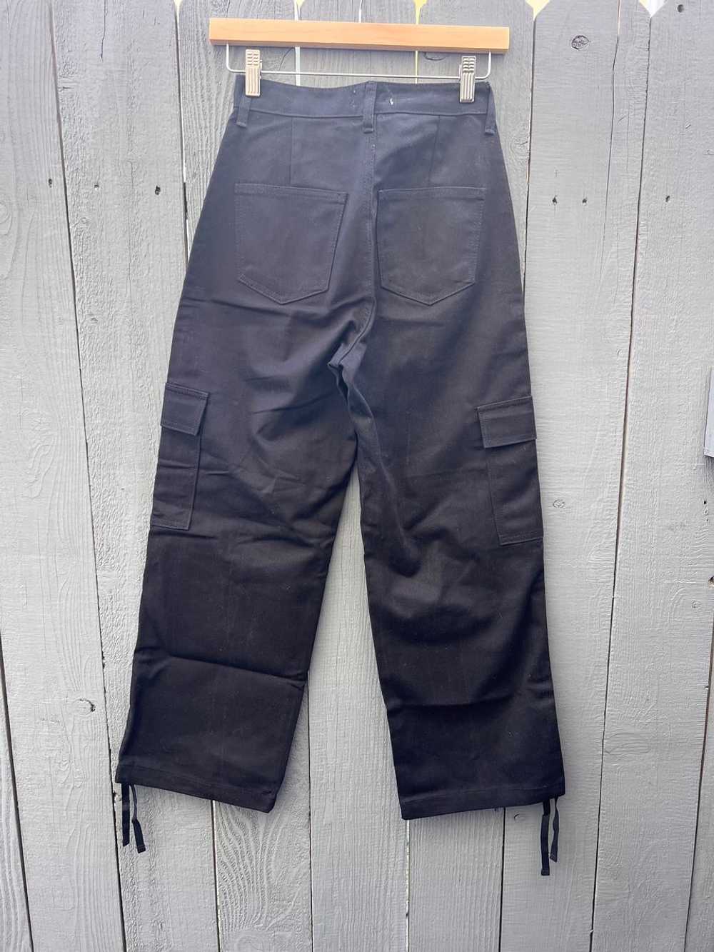 OAK + FORT Black Cargo Pants w/ Drawstring Ankles… - image 2