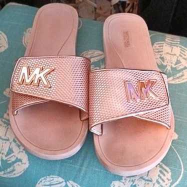 Michael Kors Palmer Slides Net Mesh Gold - image 1