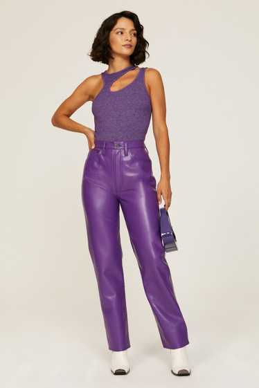 AGOLDE Purple Recycled Leather Pants