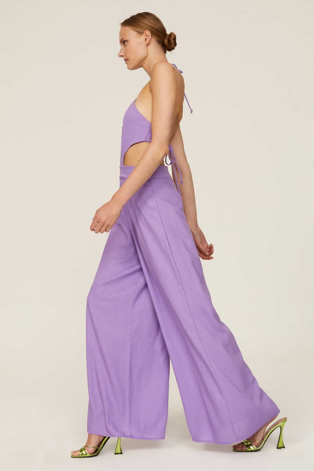 Louna Lavender Backless Jumpsuit - image 2