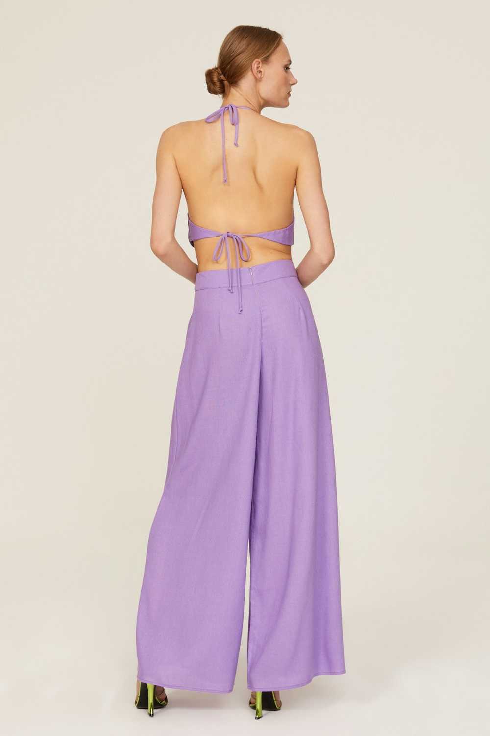 Louna Lavender Backless Jumpsuit - image 3