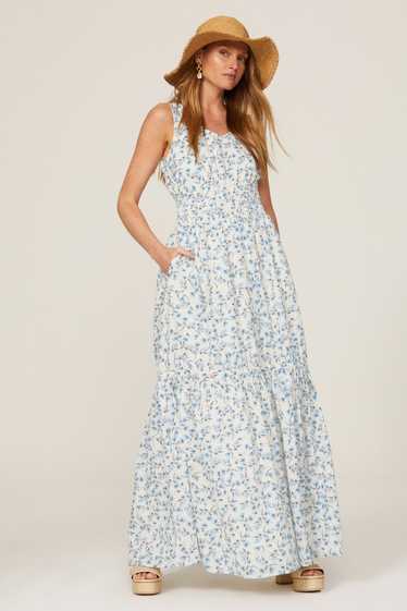 Something Navy Floral Tiered Maxi