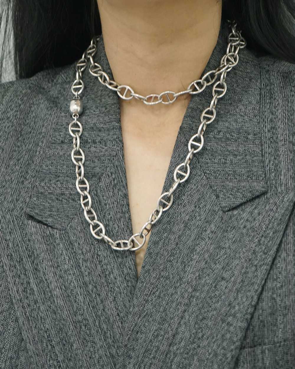 Silver Anchor Chain Necklace - image 2