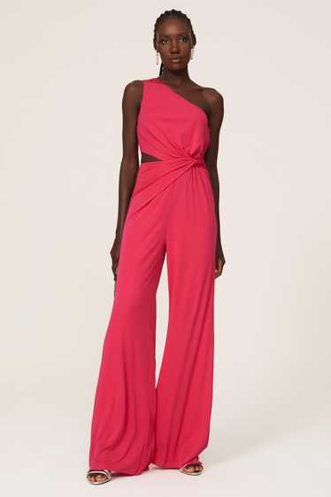 HALSTON Randi One Shoulder Jumpsuit