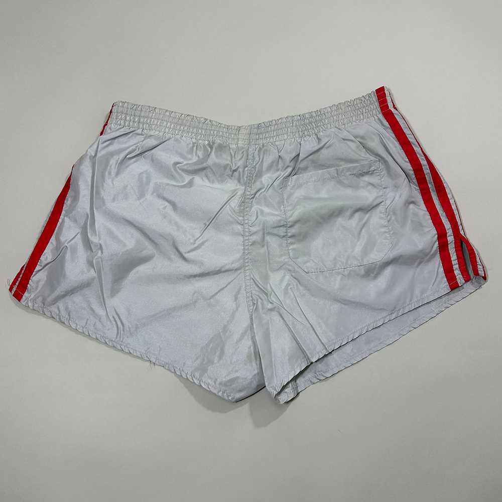 80s Grey/Red Adidas Running Shorts - image 2
