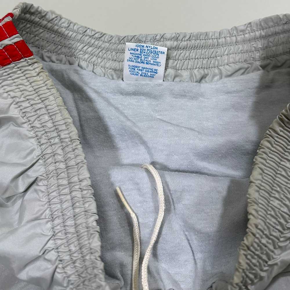 80s Grey/Red Adidas Running Shorts - image 4