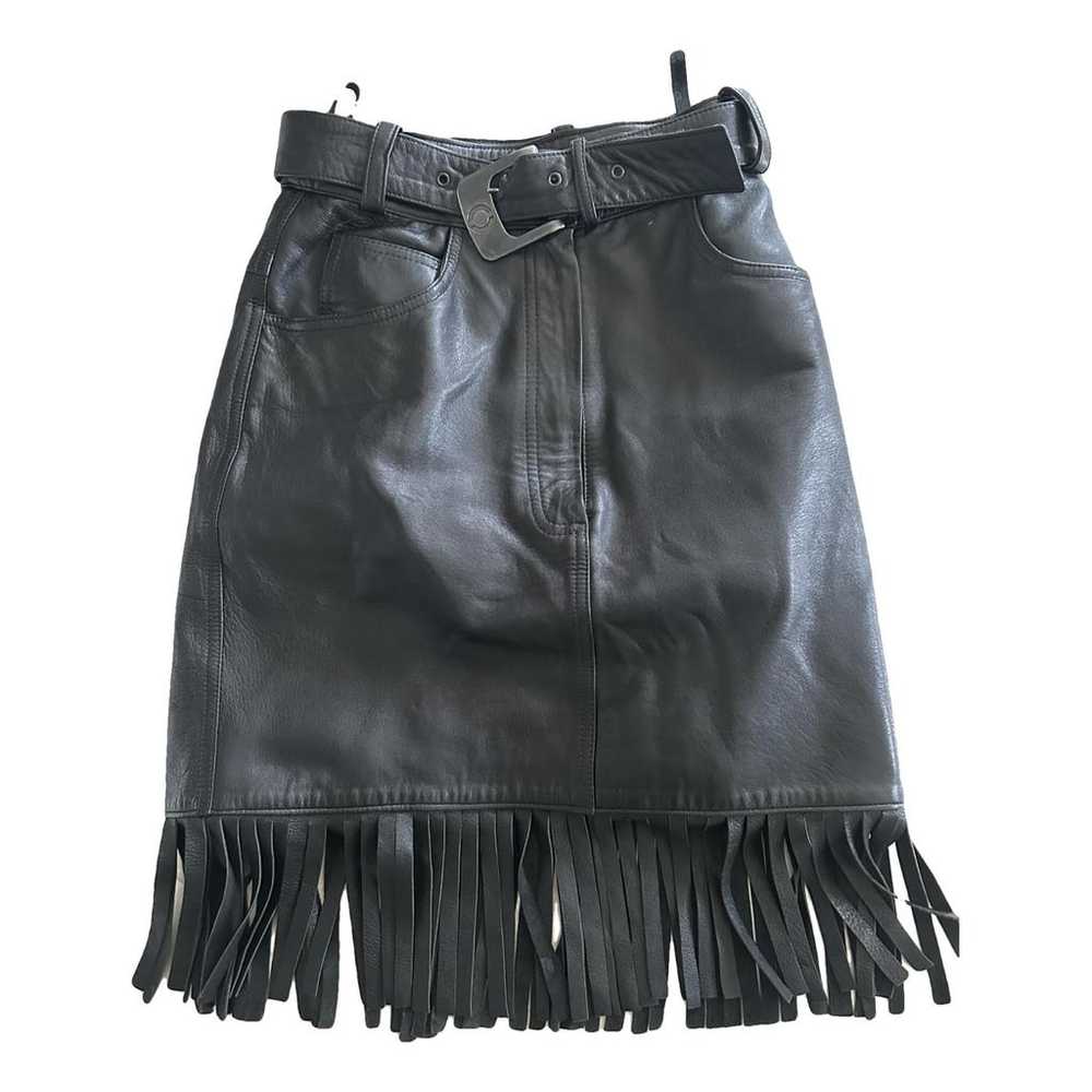 Claude Montana Leather mini skirt - image 1