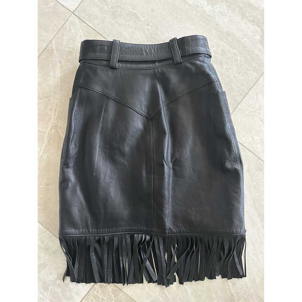 Claude Montana Leather mini skirt - image 2