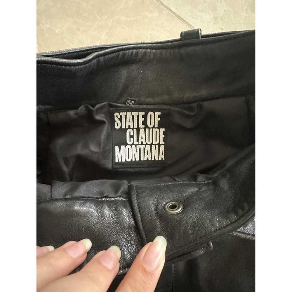 Claude Montana Leather mini skirt - image 3
