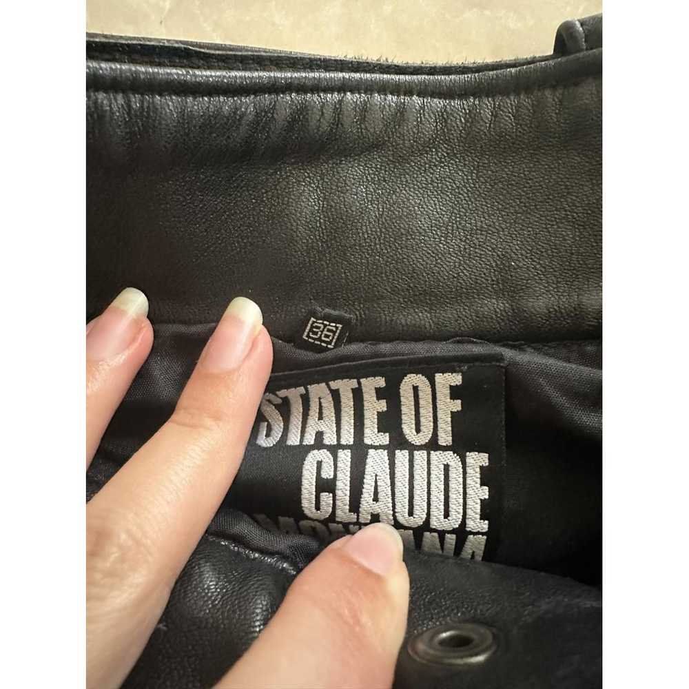 Claude Montana Leather mini skirt - image 4