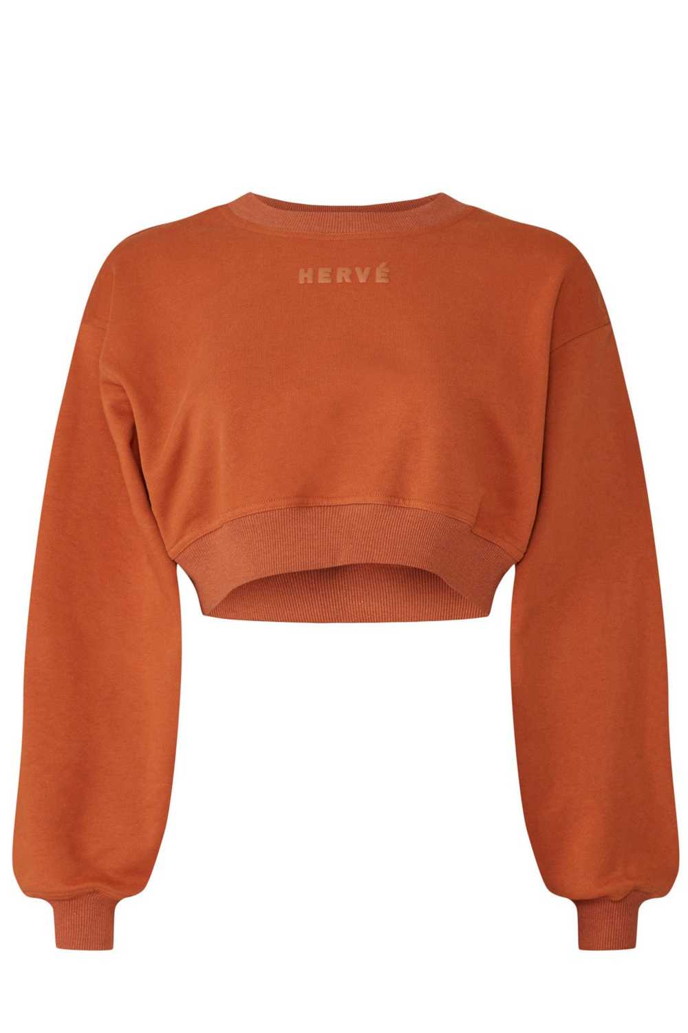 Hervé By Hervé Léger Cropped Logo Sweatshirt - image 5