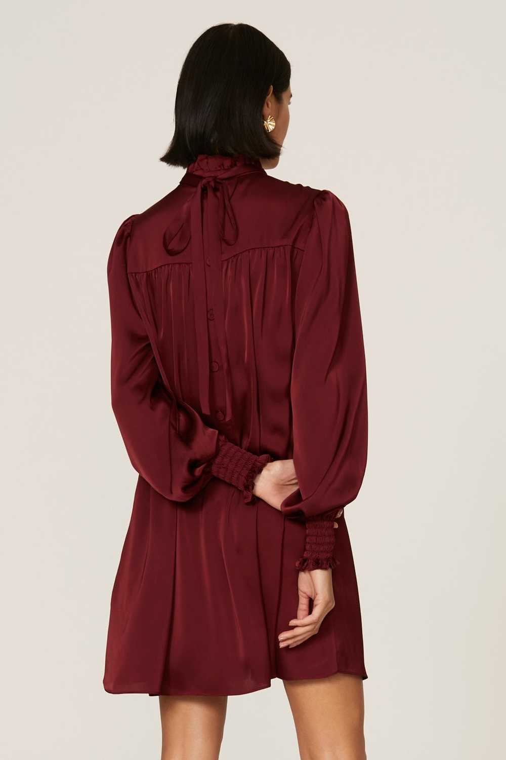 Adam Lippes Collective Ruffle Neck Charmeuse Dress - image 2