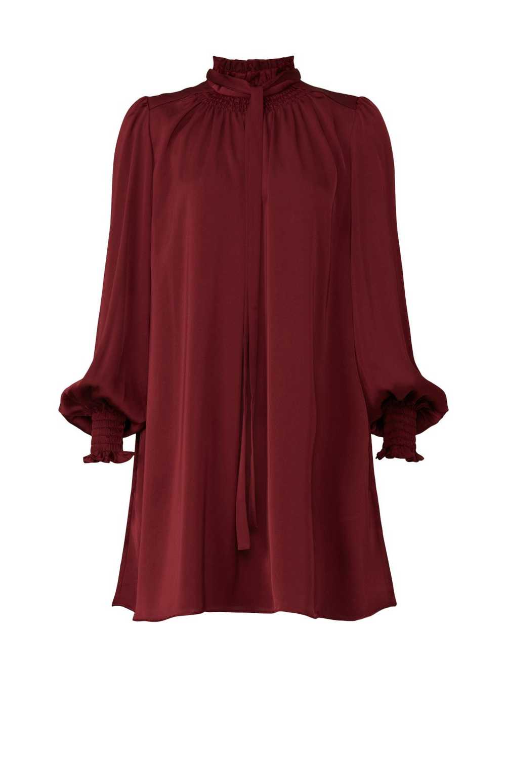 Adam Lippes Collective Ruffle Neck Charmeuse Dress - image 5