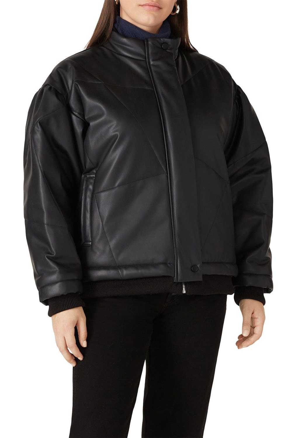 Sea New York Black Faux Leather Puff Jacket - image 4
