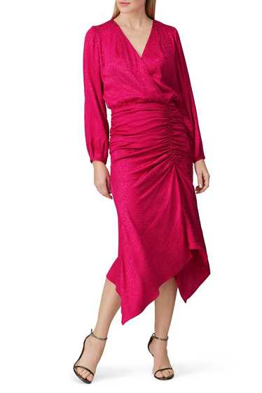 krisa Pink High Low Surplice Dress - image 1