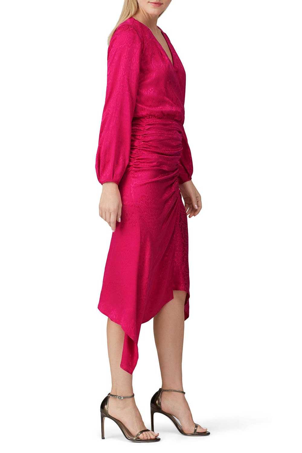 krisa Pink High Low Surplice Dress - image 2