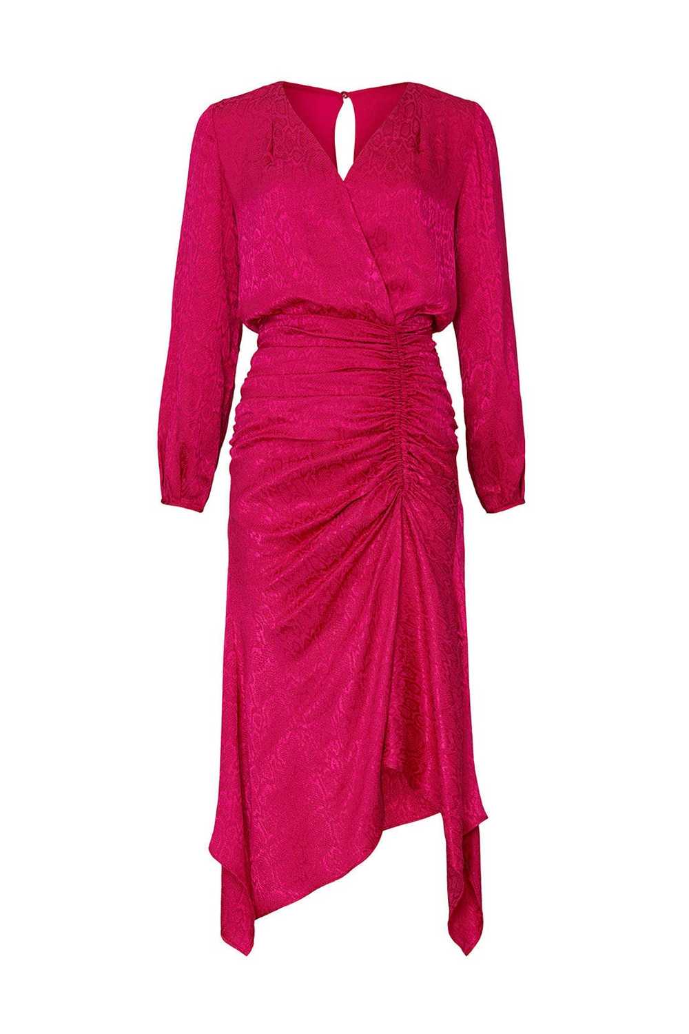 krisa Pink High Low Surplice Dress - image 5