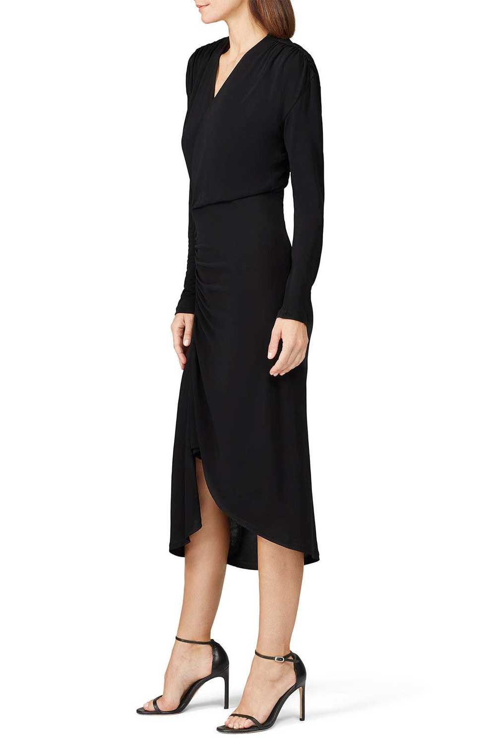 Atlein Black Long Sleeve Ruched Dress - image 2