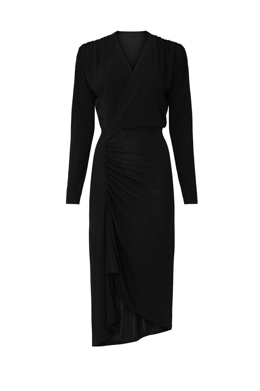 Atlein Black Long Sleeve Ruched Dress - image 5