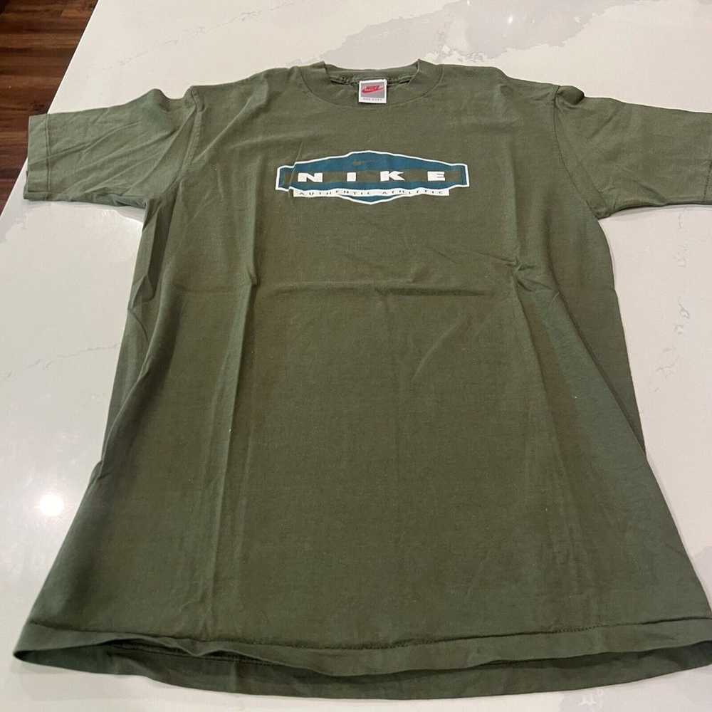 1990s vtg NIKE CLUB TEE Medium Mens Shirt Green T… - image 2