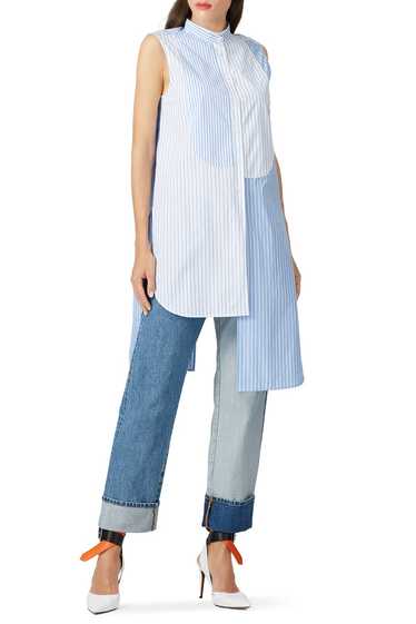 Monse Sleeveless Mixed Stripe Shirt