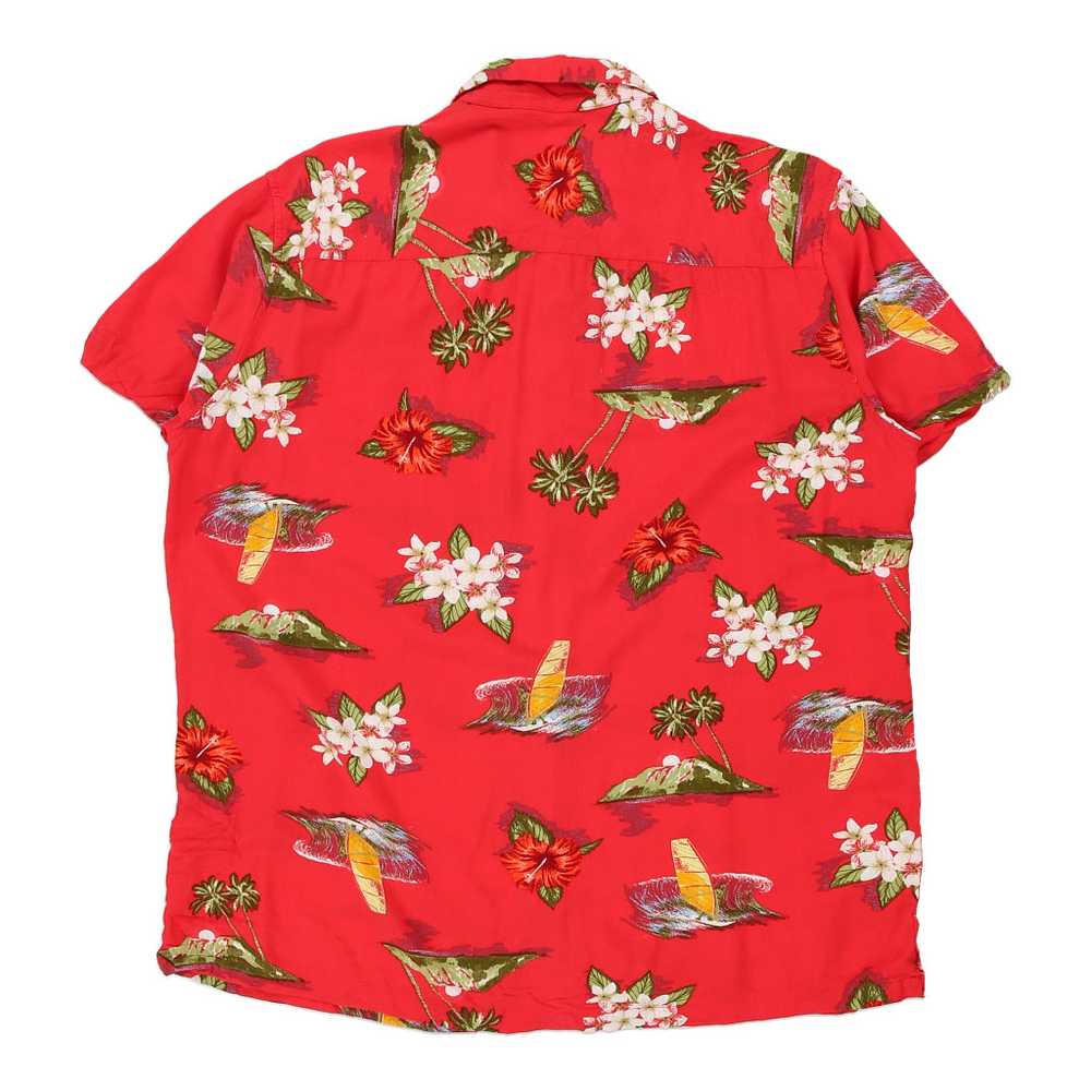 Aeropostale Floral Hawaiian Shirt - Large Red Vis… - image 2