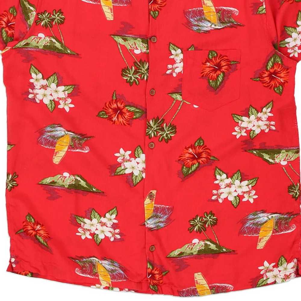 Aeropostale Floral Hawaiian Shirt - Large Red Vis… - image 4