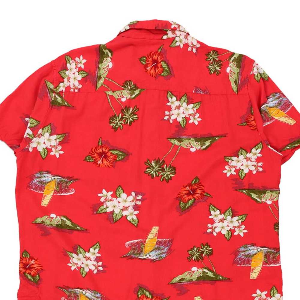 Aeropostale Floral Hawaiian Shirt - Large Red Vis… - image 5