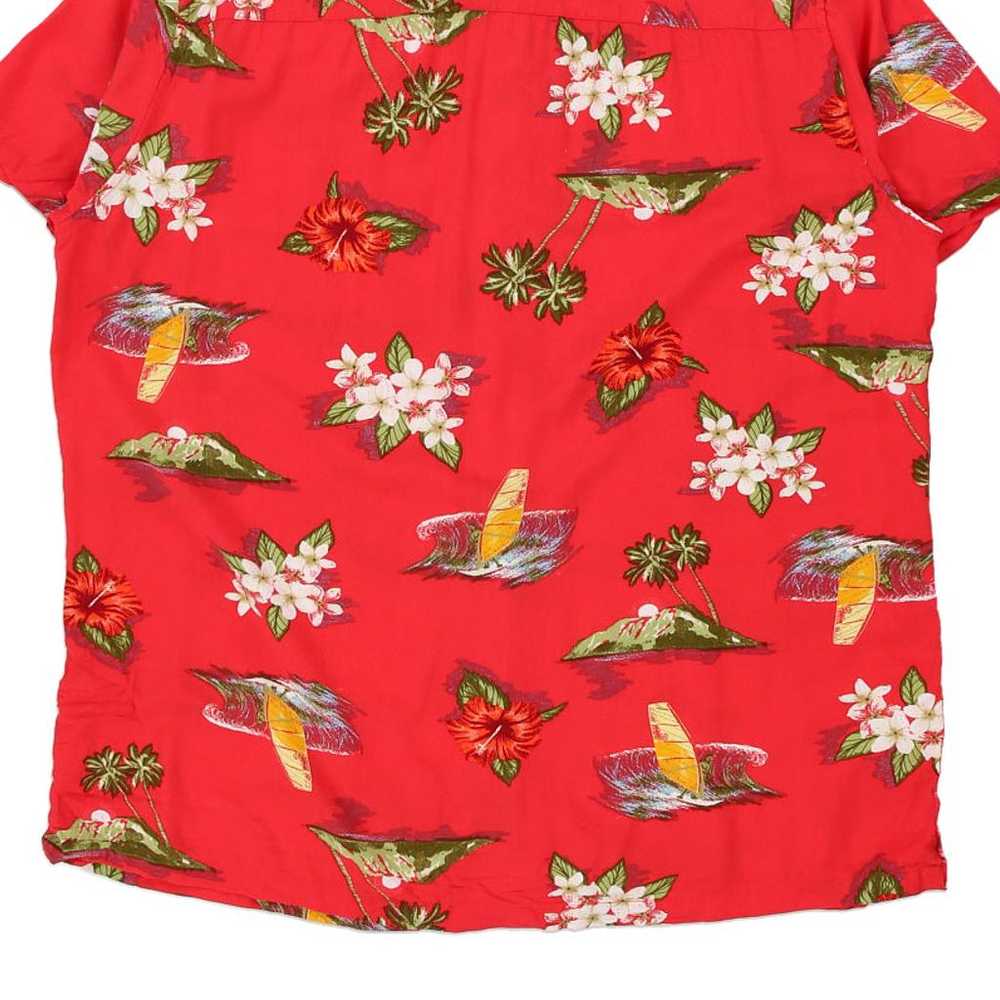Aeropostale Floral Hawaiian Shirt - Large Red Vis… - image 6