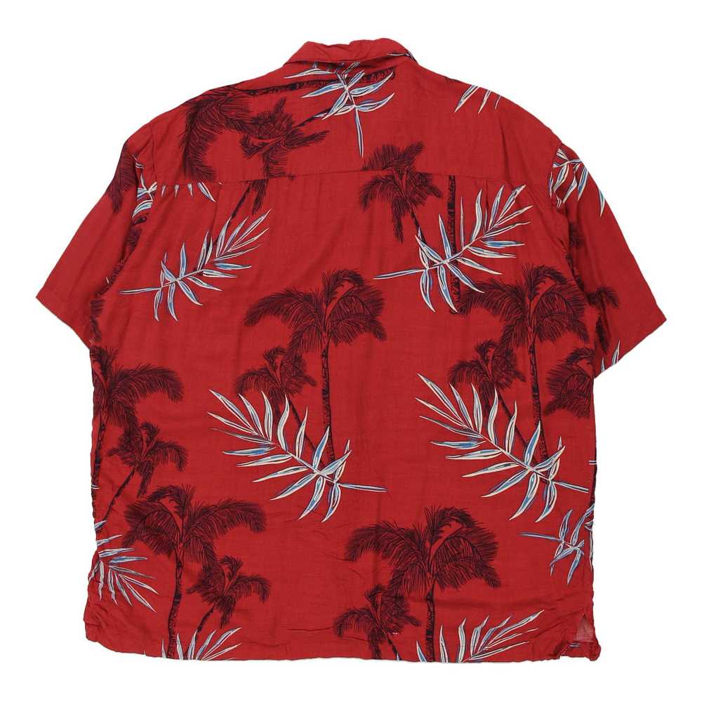 Caribbean Blues Graphic Hawaiian Shirt - XL Red V… - image 2