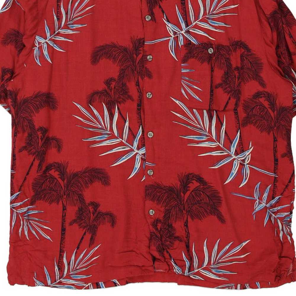 Caribbean Blues Graphic Hawaiian Shirt - XL Red V… - image 4