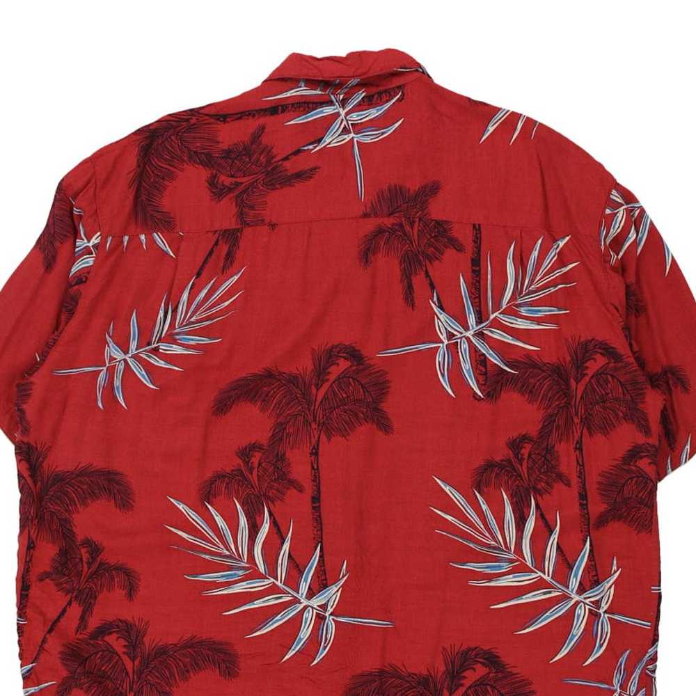 Caribbean Blues Graphic Hawaiian Shirt - XL Red V… - image 5