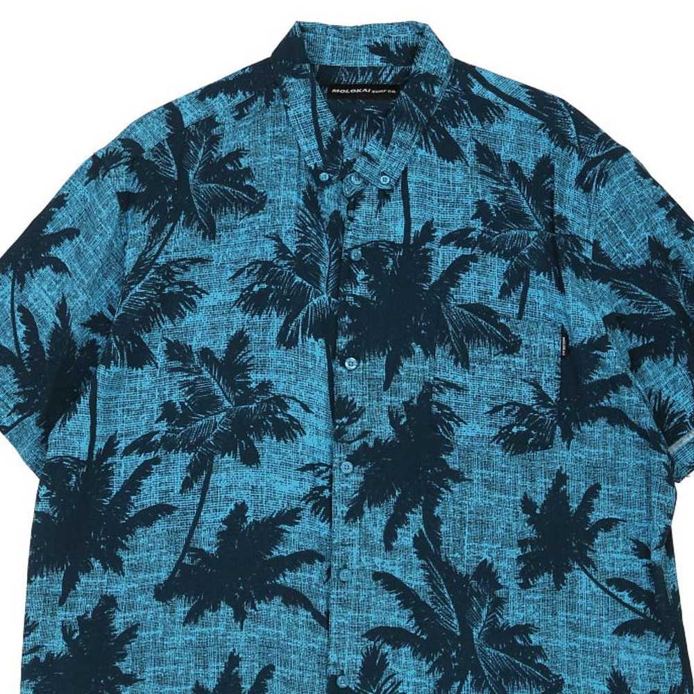 Molokai Surf Co. Hawaiian Shirt - XL Blue Viscose - image 3