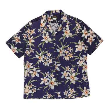 Reserve Floral Hawaiian Shirt - Medium Navy Cotton - image 1