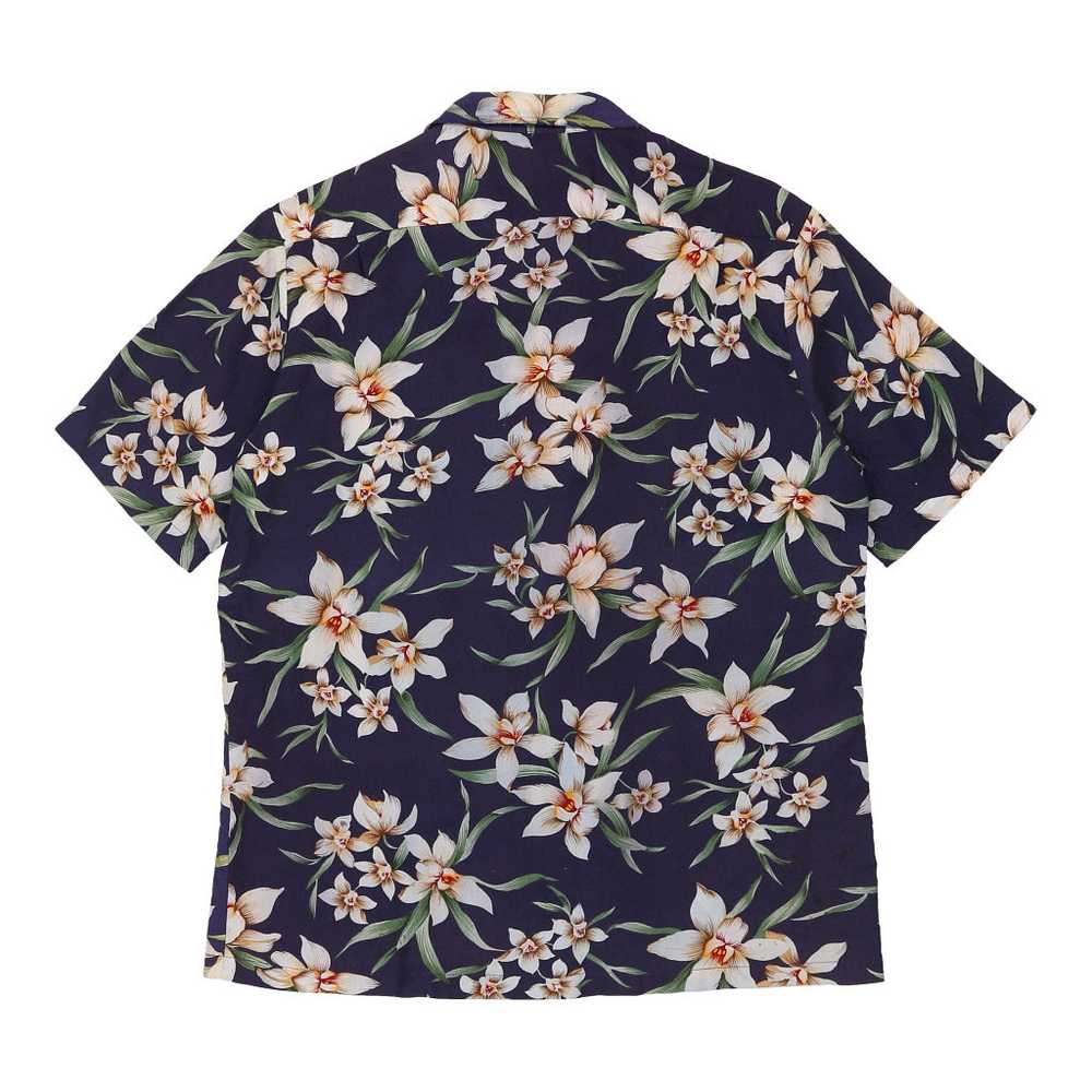 Reserve Floral Hawaiian Shirt - Medium Navy Cotton - image 2