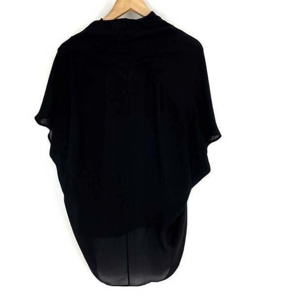 Vince Blouse Size Small Womens Black Georgette Ca… - image 5